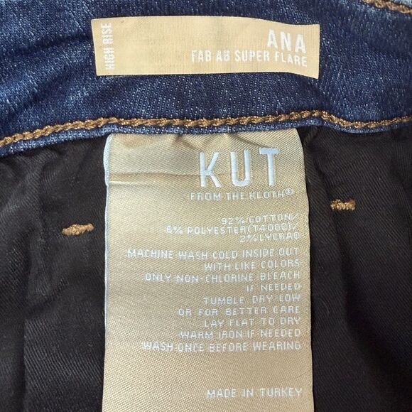 KUT From The Kloth Women Size 10 Blue Ana Fab Ab Super Flare High Rise Jeans - Picture 9 of 16